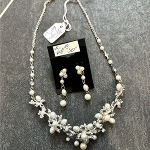 Bridal or formal earrings & necklace set
